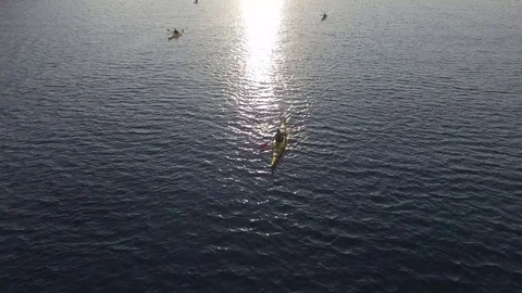 Seakayaking Aerial View	 스톡 동영상 80069262