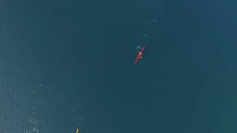 Seakayaking Aerial View	 스톡 동영상 80069267