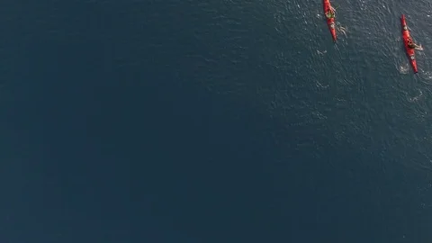 Seakayaking Aerial View	 스톡 동영상 80069277