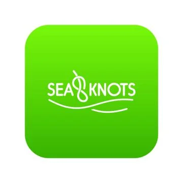 Seaknot icon green Stock Illustration