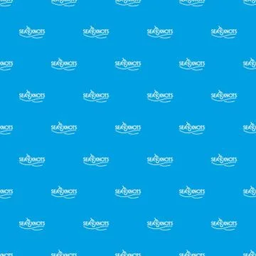 Seaknot pattern vector seamless blue 스톡 일러스트