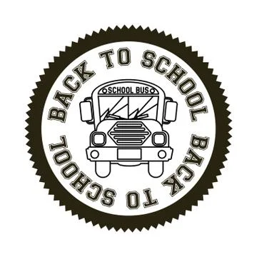 Seal back to school over white background vector illustration Ilustração Stock