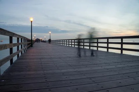 Seal Beach Pier at Sunset Foto stock