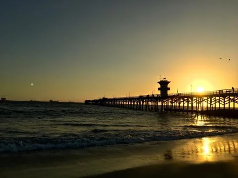Seal Beach Sunset Stock Photos