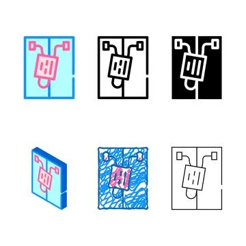 Seal on box multipack with votes color icon vector イラスト素材