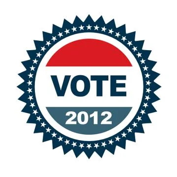 Seal emblem  to vote Stock Illustration