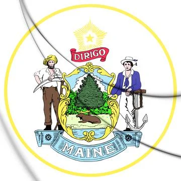 Seal of Maine Stock Illustration