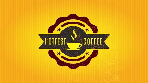 Seal of a mug with smog floating like waves suggesting it has the hottest cafe Stock Footage 128847181