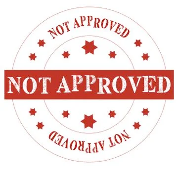 Seal not approved Stock-Illustration