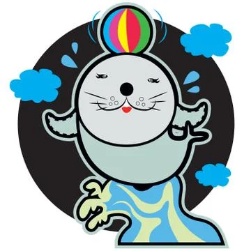 Seal or phoca Stock Illustration