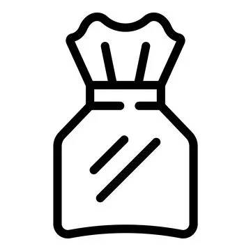 Seal pack icon outline vector. Steak zipper Stockillustratie