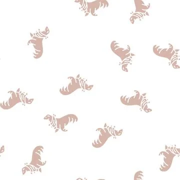 Seal with package glyph seamless pattern Stock Illustration