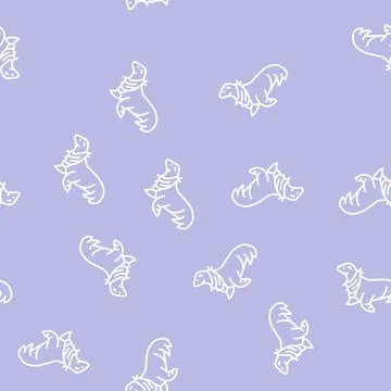 Seal with package line seamless pattern Stock Illustration