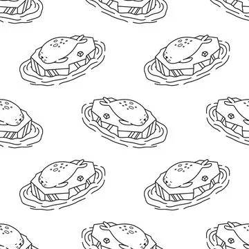 Seal sea lion Seamless Pattern vector walrus sleep iceberg wallpaper background Illustrazione stock