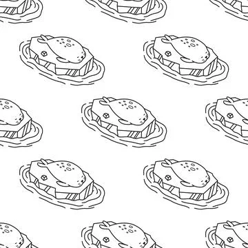 Seal Seamless Pattern vector walrus sea lion sleep iceberg wallpaper background Illustrazione stock