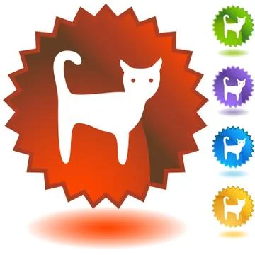Seal set - cat Stock Illustration