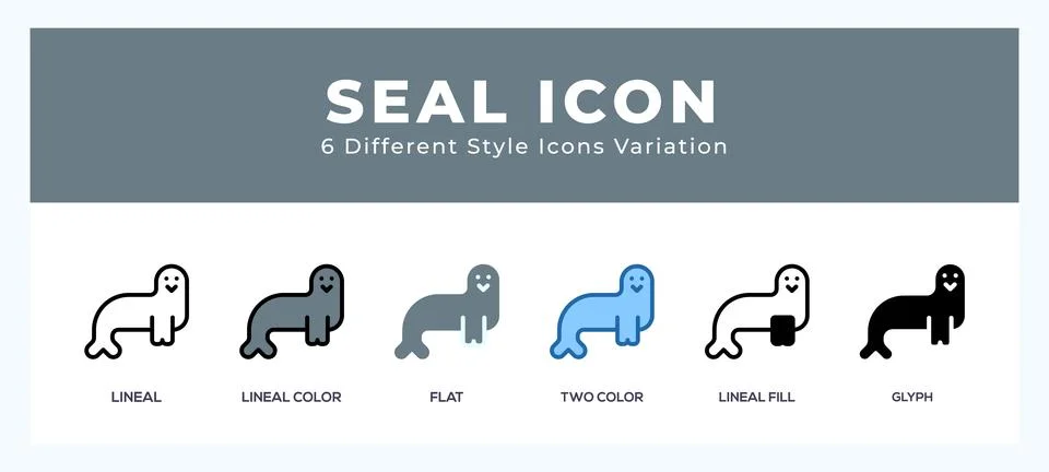 Seal vector icons designed. icon symbol set. Stock Illustration