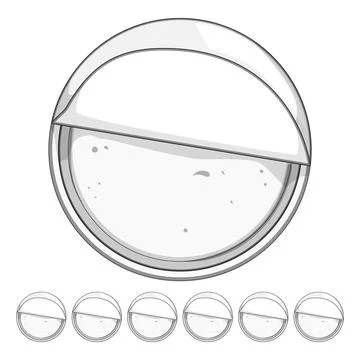 Seal yogurt container cartoon vector graphic Stock Illustration