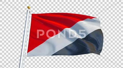 Sealand flag, close up, isolated with alpha channel Stock Photos