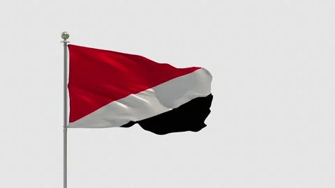 Sealand Principality Looping Of The Waving Flag Pole With Alpha Stock Footage 162150128