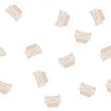 Sealed cabin glyph seamless pattern Stock Illustration