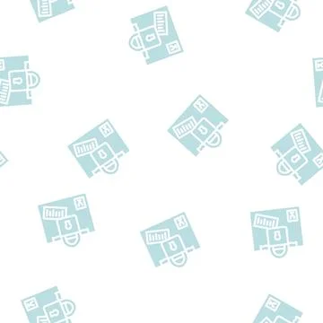 Sealed cargo glyph vector seamless pattern 库存插图