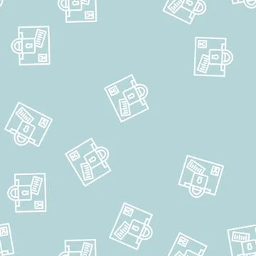 Sealed cargo line vector seamless pattern Stock Illustration