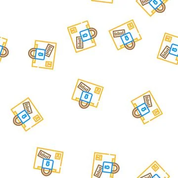 Sealed cargo vector seamless pattern Stock Illustration