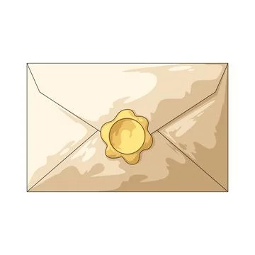 Sealed envelope illustration Stock Illustration