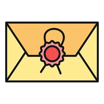 Sealed envelope receiving important secret message Stock Illustration