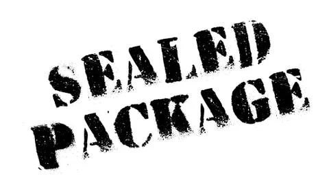 Sealed Package rubber stamp Illustrazione stock