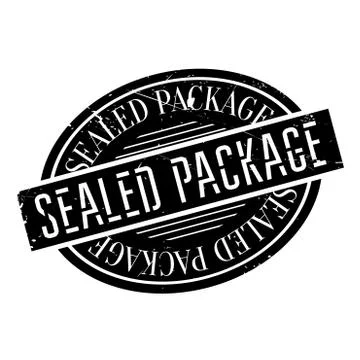 Sealed Package rubber stamp Illustrazione stock