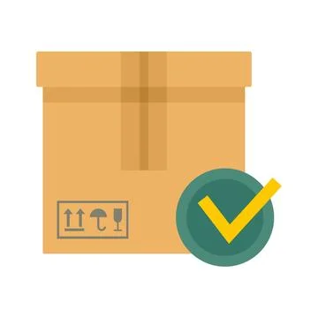 Sealed parcel icon flat isolated イラスト素材