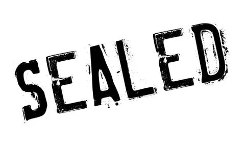 Sealed rubber stamp Illustrazione stock