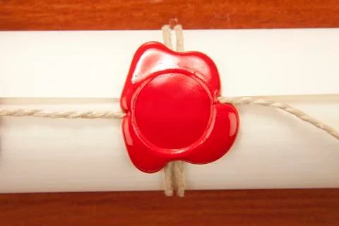 Sealed scroll document Stock Photos