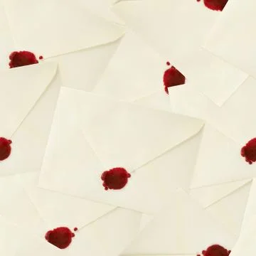 Sealed with wax envelope background Stock Photos