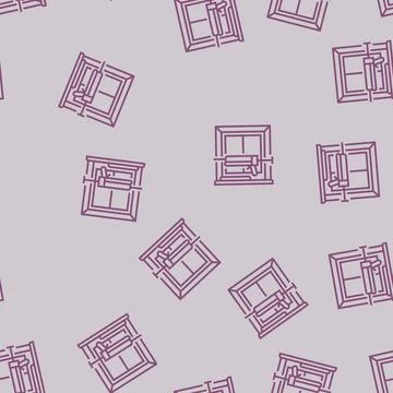 Sealed windows energy conservation line seamless pattern Stock Illustration