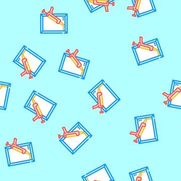 Sealed windows energy conservation vector seamless pattern Stock Illustration