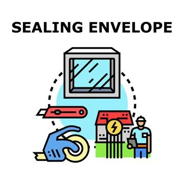 Sealing building envelope to improve home energy efficiency イラスト素材