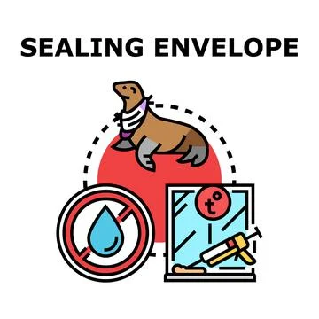 Sealing envelope protecting building and preventing leaks Stock-Illustration