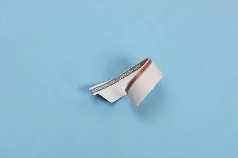 Sealing part of an envelope post saying customs inspection, please open here. Stock Photos