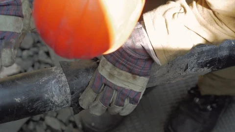 Sealing Repair Pipe Stock Footage 125022658