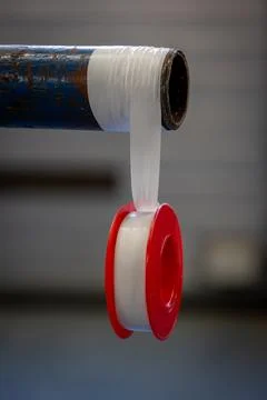 Sealing threads of the BSP thread, NPT thread or metric type wit Stock Photos