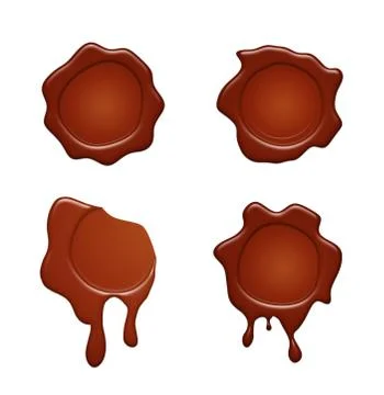 Sealing wax collection set Stock Illustration