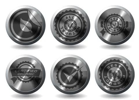 Seals icons set Stock Illustration
