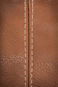 Seam on a leather Stock Photos