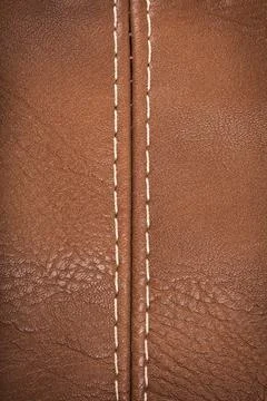 Seam on a leather Stock Photos