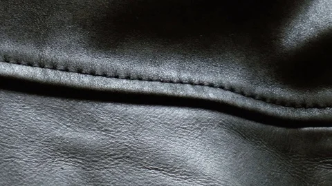 Seam on leather product Stock Footage 79539455