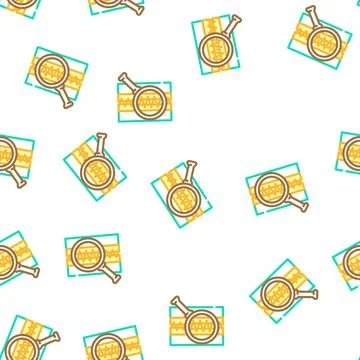 Seam quality control sewing vector seamless pattern Stock Illustration