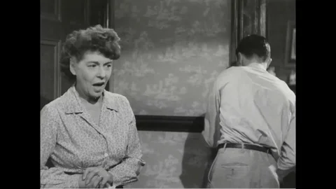 Seaman explains reason of leaving navy job to his mother - 1945 Stock Footage 101406939